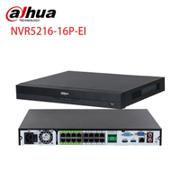 DAHUA  NVR5216-16P-EI, 16Kanal POE, 32Mpix, H265+, 2 HDD Destei, 1080P Kayt, 384Mbps Bant Genilii, NVR