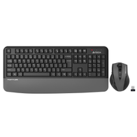 A4 TECH FG2500S PLUS, Gri, FSTYLER, 2.4Ghz Kablosuz, T�rk�e Q, M.Medya Klavye Mouse Set