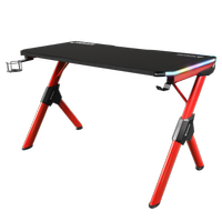 GAMDIAS DAEDALUS M1, 150*66*75cm, Suya Dayankl Yzey, RGB Aydnlatma Kanallar, Oyuncu Masas (Siyah/Krmz)
