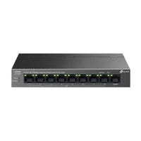TP-LINK LS109P, Green Tech, 8 Port MegaBit, POE 63W, 1 Port Uplink, Long Range 250Mt, Ynetilemez, Metal Kasal Switch