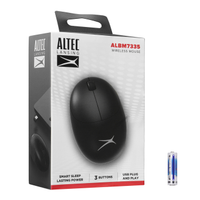 Altec Lansing ALBM7335, Siyah, 2.4GHz USB,  1200DPI, Kablosuz Optik Mouse
