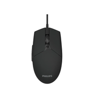 PHILIPS SPK9304B, Siyah, RGB Led Ayd�nlatma, Kablolu, 6400dpi, GAMING Optik Mouse