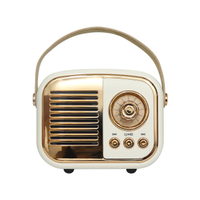 MIKADO MD-24BT, Echoes, Beyaz, 3W, Ta��nabilir, USB/TF Kart/Bluetooth, 800mAh, Klasik Retro M�zik Kutusu