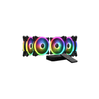 GAMDIAS AEOLUS M2-1204R, 120mm, RGB, Kasa Fan (Kumandal 4l Pack)