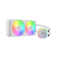 GAMDIAS AURA GL240 V2 WH, White Edition, 240mm,  RGB, 2 Fanl,CPU Sv Soutma