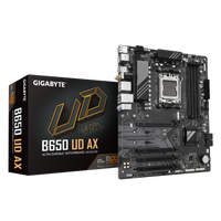 GIGABYTE B650 UD AX, 4xDDR5, 3xM.2, DP, HDMI, Type-C, Wi-Fi 6E, Bluetooth v5.3, AM5 Soket GAMING Anakart