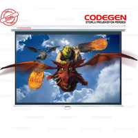 Codegen AX-20 STORLU PROJEKSÝYON PERDESÝ 200x200 (Arkasý Siyah Fonlu - Duvar/Tavan Asýlabilir)