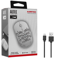 Altec Lansing ALBM7422, Beyaz, 2.4GHz,  Şarj Edilebilir, 1600DPI, Kablosuz Optik Mouse