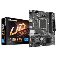 GIGABYTE H610M K V2, rev.1.0, 2xDDR5, M.2, DP, HDMI, 12-13.Nesil, LGA1700 Soket, Anakart
