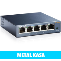 TP-LINK TL-SG105, 5 Port, GigaBit, Metal Kasa, Ynetilemez, Masast Switch