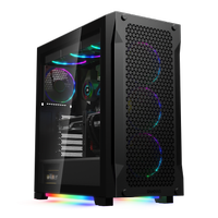 GAMDIAS ATHENA P1, 750W, Tempered Glass, Mesh, Black Edition, ARGB, 80+ Bronze, ATX, GAMING KASA