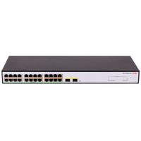 H3C S1600V2-26P-HPWR, 24 Port, GigaBit, PoE 370W, L2, 2 Port GigaBit SFP, Web Ynetilebilir, Masast Switch
