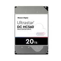 WD ULTRASTAR, WUH722020BLE6L4, 3.5", 20TB, 512Mb, 7200 Rpm, 7/24 Enterprise, DATA CENTER-GVENLK-NAS-SERVER, HDD (DC HC560) (0F38785)