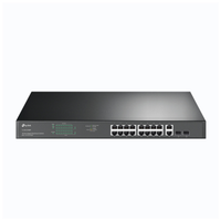 TP-LINK SG1218MP, 18 Port Gigabit, 16 Port POE, + 2Port Gigabit Combo SFP, 250W Rackmount Ynetilebilir Switch