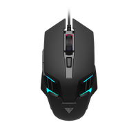GAMDIAS AURA GS4, ok Renkli Aydnlatma,  USB Kablolu, 6 Tulu, Gaming Mouse, 3600DPI, Siyah