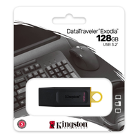 KINGSTON DTX/128GB USB 3.2 Data Traveler Exodia  Gen 1 Flash Disk (Siyah - Sar�)