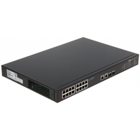 DAHUA PFS3220-16GT-240, 16 Port, GigaBit, 16 Port PoE, 240W, +2 Port GigaBit Uplink, +2 Port Combo SFP, Yönetilemez, Rack Mount Switch