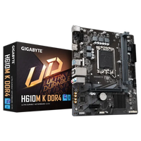 GIGABYTE H610M K DDR4, 2xDDR4, M.2, HDMI, 12-13.14.Nesil, LGA1700 Soket, Anakart