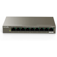 Tenda TEF1109P-8-63W, 9 Port, Megabit, 8 Port PoE, 63W, 1 Port Uplink, Metal Kasa, Ynetilemez, Masast Switch