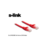 S-LINK SL-CAT603RE, CAT6, Patch, 3Mt, Kablo (Krmz)