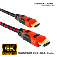 POWERGATE 4K-030, 4K UHD, HDMI v2,0 Kablo 3mt 