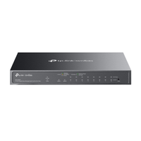 OMADA ES210GMP, 10 Port Gigabit, 8 Port PoE+, 1Port Gigabit Combo SFP, 123W, Y�netilebilir Metal Kasa Masa�st�/Vesa Switch