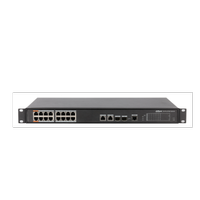 DAHUA PFS4218-16ET-240-V2, 16 Port, MegaBit, 16 Port PoE, 240W, +2 Port Combo SFP, +2 Port GigaBit Uplink, Yönetilebilir, Rack Mount  Switch