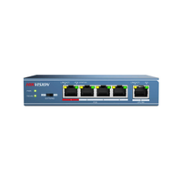 HIKVISION DS-3E0105P-E/M, 5 Port, Megabit, 5 Port PoE, 38W, Yönetilemez, Masaüstü Switch