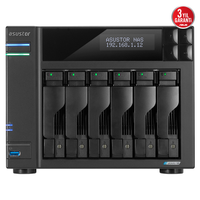 ASUSTOR AS6706T, 8Gb DDR4 Ram, 6 Yuval (6x22TB Destek), 4xM.2, PCI-e, 2x2.5GbE Network, 3xUSB 3.2, Tower NAS (Yedekleme) Cihaz