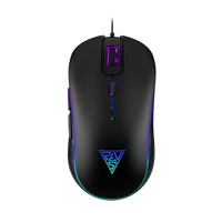 GAMDIAS AURA GS3, ok Renkli Aydnlatma,  USB Kablolu, 6 Tulu, Gaming Mouse, 3600DPI, Siyah