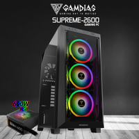 GAMDIAS SUPREME-2600, AMD Ryzen 5 7600X, 16Gb Ram DDR5, 500Gb NVMe SSD, 6Gb GDDR6 RTX2060 Ekran Kartý, 600W Kasa, Free Dos GAMING PC