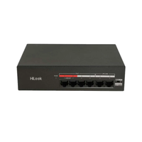 HILOOK NS-0106MP-35(B), 4 Port, Megabit, PoE 35W, 2 Port Megabit Uplink, Y�netilemez, Masa�st� Switch
