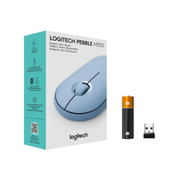 LOGITECH 910-005719, M350, USB Nano 2,4G Kablosuz, 1000dpi, Optik, 3 Tulu, 18ay Pil mr, Blue Gray nce ve Sessiz Mouse
