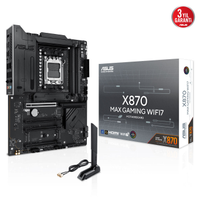 ASUS X870 MAX GAMING WIFI7, 4xDDR5, 3x M2, HDMI, DP, Type-C, Wi-Fi 7, Bluetooth v5.3, AM5 Soket GAMING Anakart