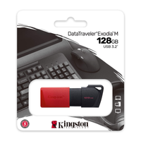 KINGSTON DTXM/128GB USB 3.2 Data Traveler Exodia M Flash Disk (Siyah-K�rm�z�)