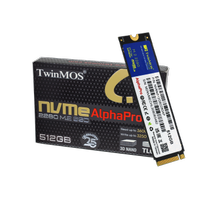 TwinMOS NVMe512GB2280AP, AlphaPro, 512GB, M.2  PCIe NVMe, Gen3, SSD, 3600-3250Mb/s, TLC 3DNAND