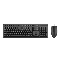 A4 TECH KR-3330, Siyah, USB Kablolu, Trke Q, Multimedya, Klavye Mouse Set