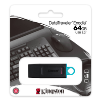KINGSTON DTX/64GB USB 3.2 Data Traveler Exodia  Gen 1 Flash Disk (Siyah - Turkuaz)