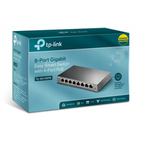 TP-LINK OMADA TL-SG108PE, 8 Port, GigaBit, Metal Kasa, 4 Port Poe, 64W, Easy Smart, Ynetilebilir, Masast Switch