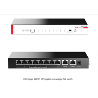 H3C Magic BS210T-HP, 10 Port, GigaBit, 8 Port PoE, 110W, +2 Port GigaBit Uplink, Metal Kasa, Ynetilemez, Masast Switch