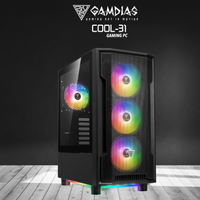 GAMDIAS COOL-31, RYZEN 7 7700X, 16Gb DDR5 Ram, 500Gb NVMe SSD, 8Gb GDDR6 RTX3060TI Ekran Kartı, 750W Kasa, Free Dos GAMING PC