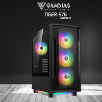 GAMDIAS TIGER-576, RYZEN 5 7600, 16Gb DDR5 Ram, 512Gb NVMe SSD, 8Gb GDDR5 RX580 Ekran Kart, 750W Kasa, Free Dos GAMING PC