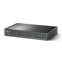 TP-LINK OMADA TL-SF1009P, 8 Port, MegaBit, Metal Kasa, 8 Port PoE, 65W, +1 Port Uplink, Ynetilemez, Masast Switch