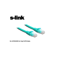 S-LINK SL-CAT602GR, CAT6, Patch, 2Mt, Kablo (Yeil)