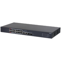 DAHUA CS4220-16GT-240, 16Port, Gigabit, 16 Port PoE, 240W, +2 Port Gigabit Uplink, +2 Port SFP Gigabit Combo, Cloud Ynetilebilir, Switch