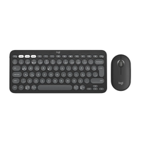 LOGITECH Pebble 2 Combo, Grafit, 920-012245, Bluetooth, Trke, Q, Multimedya, Mini Klavye Mouse Set