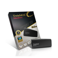 TwinMOS PSSDFGBMED32, 512GB, Taşınabilir External SSD, USB 3.2, Type-C (Dark Grey)