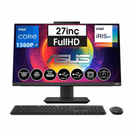 ASUS A5702WVAK-I7161TBB0D, i7-1360P, 27" FHD Ekran 16Gb DDR4 Ram, 1TB SSD, Wi-Fi 6, Type-C, Paylaml Ekran Kart, Free Dos, All In One PC