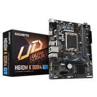 GIGABYTE H610M K rev.1.0, 2xDDR4, M.2, HDMI, 12-13.Nesil, LGA1700 Soket, Anakart