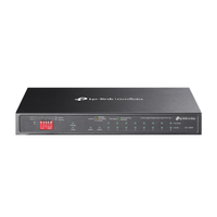 OMADA DS110GMP, 10 Port Gigabit,  8 Port Gigabit PoE+, 123W, 1 Port Combo Gigabit SFP, Y�netilemez, Metal Kasa Masa�st� Sessiz Switch